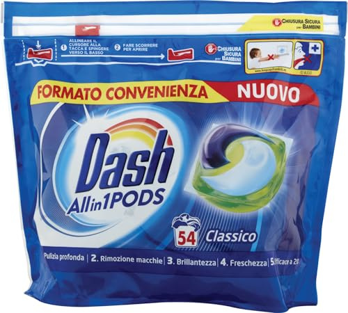 Dash 159103 Flüssigwaschmittel Pods, klassisch, 54 Stück