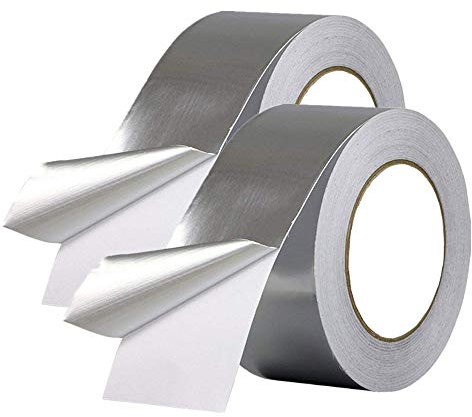 Westspark 2 rolls Aluminum foil Duct Tape, 2 inch Professional Grade Roll Silver Adhesive Sealing Tape for HVAC, Refrigerator, Freezer, Insulation, Patching Hot & Cold Air Ducts, Sealing, etc.