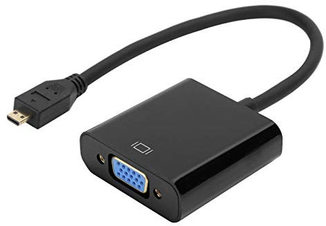 Adaptateur Micro HDMI vers VGA, convertisseur vidéo Micro HDMI vers VGA 1080P pour 4B, Adaptateur convertisseur vidéo Micro HDMI vers VGA Actif HDCP avec câble Audio