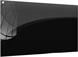 ALLboards Glas Magnettafel Schwarz 80x60cm Black Glassboard Rahmenlos Memoboard aus Glas Glastafel Magnetwand zum Beschriften Magnetische Tafel Wandbild Gehärtetes Glas