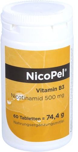 NicoPel Vitamin B3 Nicotinamid 500 mg Nahrungsergänzung Tabletten 74.4 g