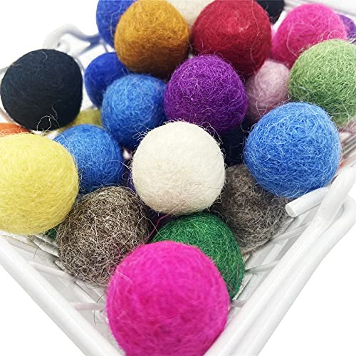 Yulitigy Wolle Fetl Ball 2cm 100pc Wollknäuel DIY Girlande Party Dekor DIY Custom Filz Ball Home Dekor