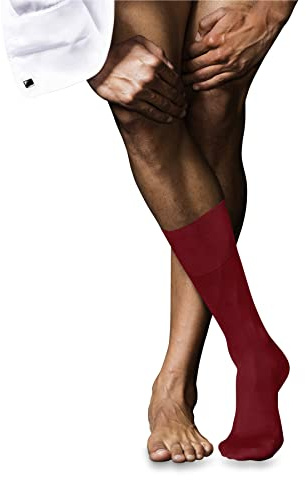 FALKE Herren Socken No. 9 M SO Pure Fil d´Écosse Baumwolle einfarbig 1 Paar Socken cardinal (8156), 41-42