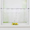 Delien Scheibengardine Voile Bistrogardinen mit Durchstangenzug Gardine Küche Kurzstores »Bubble« Transparente Kurzgardine Schals Esszimmer Kurzer Vorhang BxH 120x60cm,Silber
