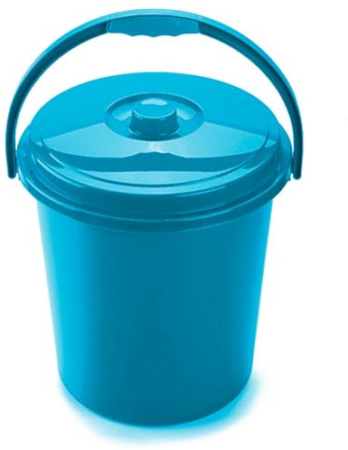 AC - Cubo de Basura Eco 21L - Cubo con asa - Cubo Reciclar - Fabricado en plástico Resistente. - Ideal para el hogar, Trabajo, hostelería, etc. - Color Azul