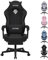 SITMOD Gaming Chair with Footrest-Computer Ergonomic Video Game Chair-Backrest and Seat Height Adjustable Swivel Task Chair for Adults with Lumbar Support(Black)-Fabric