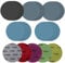 30 Pcs Disques de Ponçage Papier Abrasifs 150mm. 6 feuilles : 3000 5000 7000 8000 10000 Disques Abrasifs Ronds,Meules sèches humides,Ponceuse excentrique Disques de ponçage pour auto métal