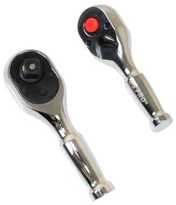 US PRO INDUSTRIAL 3/8 Drive 90T Stubby Ratchet with Straight Metal Handle 4222