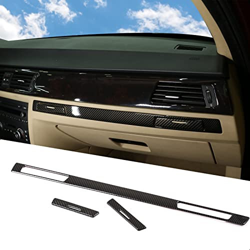 JORAsa Car Styling Interior Carbon Fiber Aufkleber Copilot Water Cup Holder Panel Strip Trim Zubehör für BMW 3er E90 E92 E93