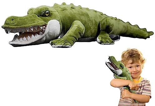 lilizzhoumax Krokodil Kuscheltier 48cm Kawaii Realistische Weiches Krokodil Plüschtier Plüsch Stofftier Spielzeug Kissen Dekoration Geburtstagsgeschenke für Kinder und Babys Mädchen Jungen