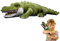 lilizzhoumax Krokodil Kuscheltier 48cm Kawaii Realistische Weiches Krokodil Plüschtier Plüsch Stofftier Spielzeug Kissen Dekoration Geburtstagsgeschenke für Kinder und Babys Mädchen Jungen