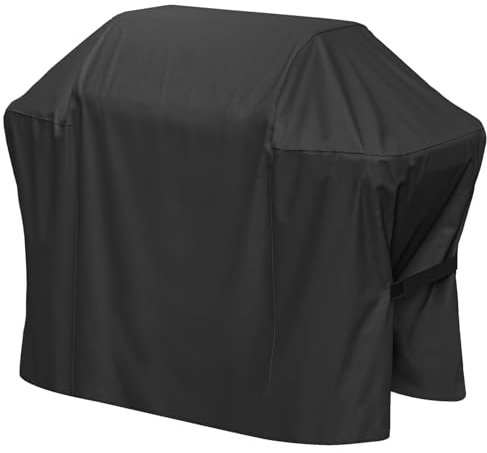 Grillabdeckung für Weber Spirit II und Spirit 200 & 300 Serie, wasserdichte Grillabdeckung mit Doppelriemen, leicht & lichtbeständig, Schwarz