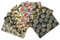 Lot de 6 coupons de tissu japonais en coton pour couture, emballage, loisirs créatifs, loisirs créatifs 6 couleurs différentes noires et orientales Poisson floral rouge G