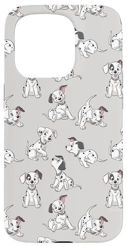 iPhone 15 Pro Disney Classic 101 Dalmatians Puppies Soft Grey Case