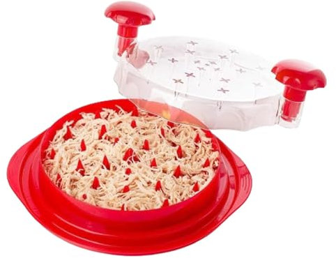 Hähnchen Schredder-Werkzeug, Schnelle Und Sichere Hähnchenschreddermaschine, Hähnchen-Zerkleinerungswerkzeug Mit Rutschfester Basis Und Transparenter Deckel, Chicken Shredder, 25x8.5cm