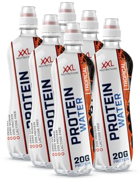XXL Nutrition - ISOPRO - 20 Gramm Eiweiß pro Flasche - Fett-, Zucker- und Laktosefrei - Tropical - 500ml - 6 Pack