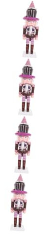 PRETYZOOM 4 Pezzi Schiaccianoci Burattini Ornamento Arredamento Giocattoli Per Bambini Carino Schiaccianoci Schiaccianoci Di Natale Numero Di Giocattoli Fuori Porta Giocattoli Schiaccianoci