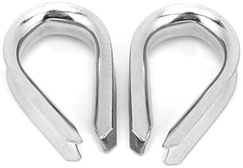 ANKROYU Cosses à câble métallique de 14 mm, serre-câbles marins en acier inoxydable antirouille, anneau de protection de câble léger, pinces à cosses pour le gréement de bateau