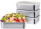 Betinyar 4pcs Stainless Steel Food Containers, Leak Proof Food Containers with Lids, Reusable Containers for Snacks, Prep Containers Metal Lunch Container for Office