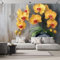 ANALTIRCE Papier Peint Panoramique Nature Morte, Zen Pensée Jaune Fleurs Soie, 450×315 cm Poster Geant Mural Personnalisé 3D pour Salon Chambre Chambre d'enfants Décoration Murale