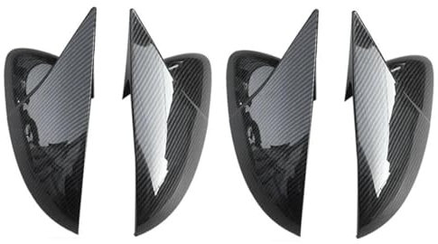 RAVTAKL Kompatibel Mit VW Für Scirocco 2009–2018 Seitenflügel Ox Horn Rückspiegel Kunststoffkappenabdeckung 4 Stück Autozubehör Auto Spiegelkappen