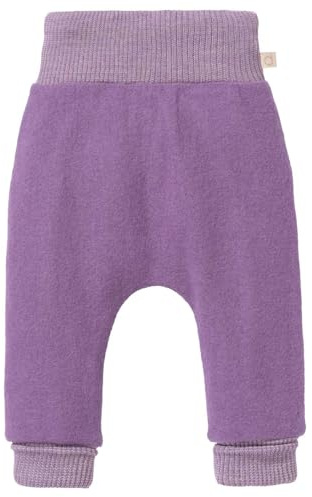 Pumphose Kinder-Hose Wollwalk elastischer Bund | 100% Bio-Merinowolle | für drinnen und außen | Frühjahr Sommer Herbst | Baby Kleinkind Unisex | Made in Germany | GOTS IVN Best | Flieder Gr. 86-92