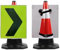 Mavcobo Panneaux de Guidage avec flèches Panneaux de Guidage pour travaux Routiers Panneau de signalisation avec flèches utilisé avec des cônes de signalisation(Green,59 * 43cm)