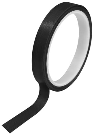 Misuyue 15mm Teflonband Gewindedichtband, Teflon Klebeband PTFE Schwarz 10m | Hitzebeständiges bis 300℃, für Haushalts-Handvakuumierer, industrielle Schweißarbeiten, 0.13mm Dick