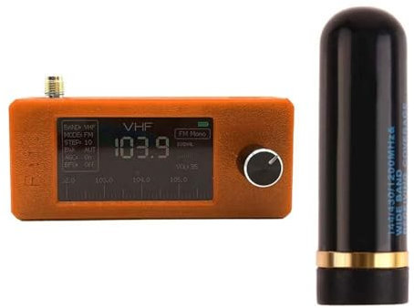 Slim SI4732 Mini FM AM DAB Radio - 1.9-inch IPS Display for Clear Sound Quality (D: 1 * Orange Mini SI4732 Radio + 1 * Antenna)