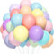 ENLACE Luftballons Pastell, 50 Stück Makronen Luftballon, Bunt Luftballons Geburtstag, Naturlatex Luftballons Pastellfarben für Geburtstag Babyparty Hochzeit Baby Shower Verlobung Deko