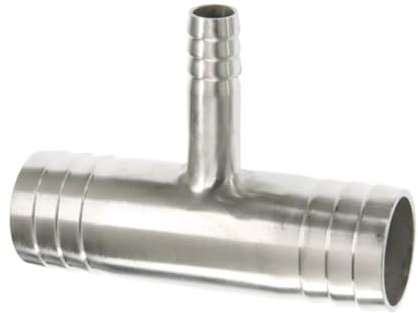 Raccord réducteur de tuyau cannelé en T, 3 voies, en acier inoxydable 304, raccord de coupleur(13-8-13mm)