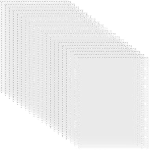 50 Stück A5 klarsichthüllen A5 Ringbuch Binder Taschen, Binder Pockets, Prospekthüllen Bindertaschen Wasserdichter Ohne Zipper, Kunststoff Budget Umschläge 6 Löcher für Dokumente Notizbücher Karten