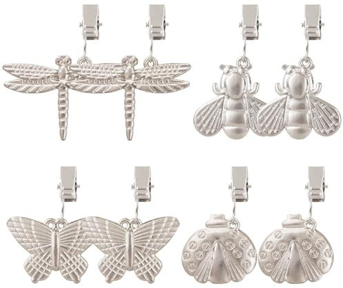 GWHOLE 8 PCS Tablecloth Weights with Clips, Heavy Duty Pendants for Outdoor