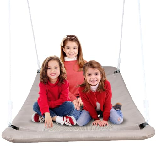 Trekassy 320KG Nestschaukel Set 152cm XXL Hängeschaukel Mit 2 Stücke 3 Meter Schaukel Gurten belastbaren 700KG, wasserdichte Baumschaukel Outdoor & Indoor für Mehr Kinder & Erwachsene Sand