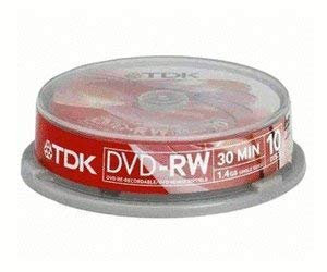 Tdk DVD RW 1.4 GB Bobina de 10 Unidades