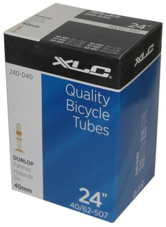 XLC Unisex – Erwachsene Fahrradschlauch 24 x1.5/2.5 40/62-507 DV 40 mm VT-D24, Schwarz, One Size