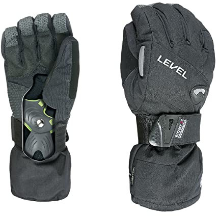 Level Half Pipe Gore-Tex - Snowboard Handschuhe, Thermohandschuhe Winter Herren mit Verstellbarem Riemen und Stulpe, Ski- und Winterhandschuhe Herren Wasserdicht, Atmungsaktiv für Snowboard - 1 Paar