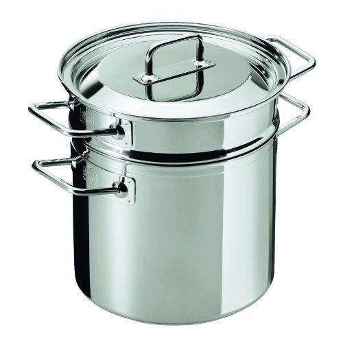 KUHN RIKON 37089 Kochgeschirr Topf Saros Teigwarentopf mit Einsatz 6.5L/22cm Nudeltopf Spaghettitopf