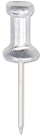GEM CPAL5 Aluminum Head Push Pins, Aluminum, Silver, 5/8-Inch, 100/Box