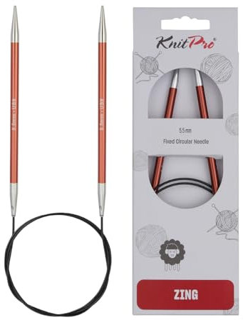KnitPro International Rundstricknadel ZING 5,50 mm sienna 120 cm