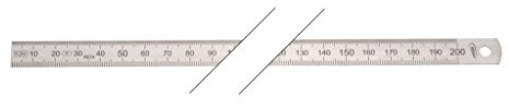 HELIOS-PREISSER 0460223 Biegsamer Stahlmaßstab rostfrei, Teilung : B, 250 x 13 x 0.5 mm