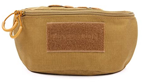 Zentauron Taktische Bauchtasche 1,25L aus Cordura - MOLLE Hüfttasche mit 2 Fächern & Klettfläche für EDC, IFAK & Outdoor - Hüftgurt 70-120 cm - Robuste Gürteltasche für Militär, Wandern & Freizeit