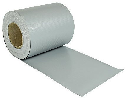Rapid Teck Sichtschutz Rolle 65m x 0,19m (Hell Grau RAL 7040) Blickdicht PVC Zaunfolie Windschutz für Doppelstabmatten Zaun Folie Plane