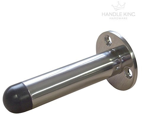 Skirting Board Door Stop with Brushed Stainless Steel Finish