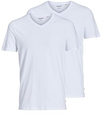 JACK & JONES Male T-Shirt 2er-Pack Einfarbig T-Shirt
