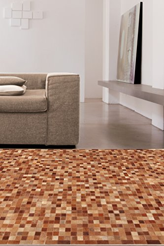 ABC 9010762 Teppich, Leder, braun, 120 x 60 cm