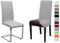 BEAUTEX Lot de 2 Housses de Chaise en Jersey (Couleur sélectionnable), Housse élastique uni Stretch en Coton, bi-élastique, Gris Clair
