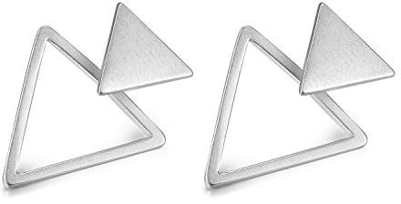 ✦ Geschenke für Frauen ✦Lotus Fun S925 Sterling Silber Ohrringe Mode Geometrie Dreiecke Ohrstecker Ohrringe Natürlicher Handgemachter Einzigartiger Schmuck Personalisierte Geschenke.
