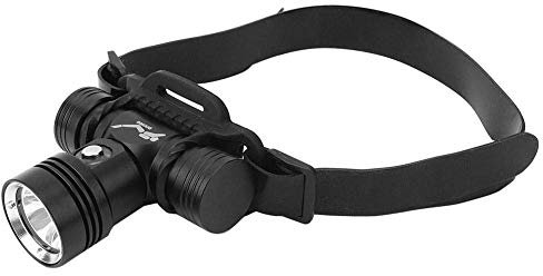 TOPINCN Linterna frontal - Linterna frontal sumergible LED para buceo Luz subacuática de alto brillo para uso en tierra y agua