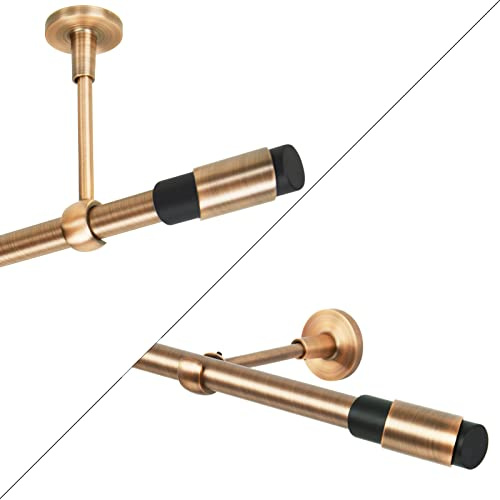 Gardinenstange 1 läufig 600 cm Vorhangstange 19mm Kupfer Antik Vintage-Look Retro-Stil Paris Wand- Deckenbefestigung